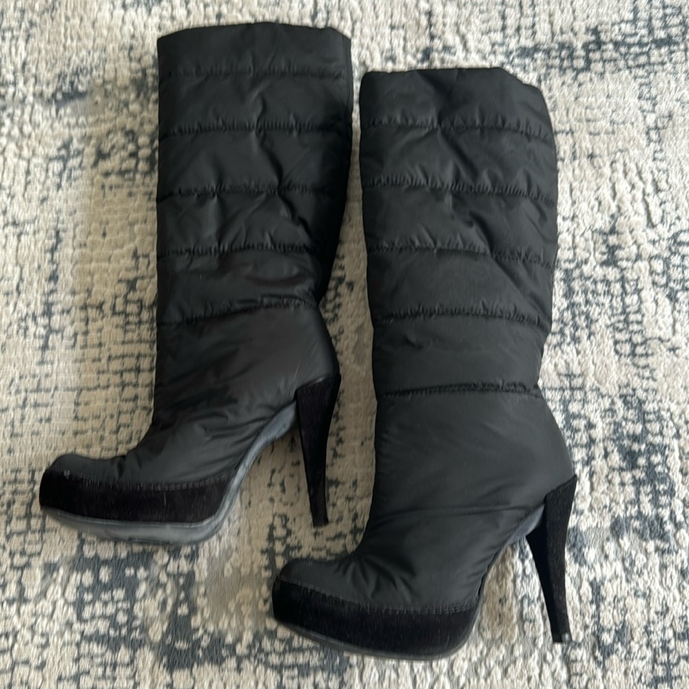 Pedro Garcia nylon black platform boot size 36. Made in Spain.